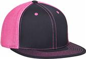Pacific Headwear Adult 4D5 Trucker Pacflex Cap (Graphite, Pink, Black)