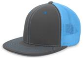 Pacific Headwear Adult 4D5 Trucker Pacflex Cap (Graphite, Pink, Black)