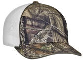 Pacific Headwear Adult Camo Flexfit Trucker Cap (SM-Med - Orange or White)