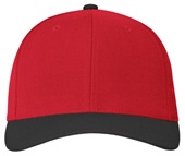 Pro-Wool Flexfit Baseball Caps (Cardinal,Forest,Gold,Maroon,Orange,Purple,Red,Silver,White) RED/BLACK Primary