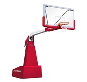 Porter 1835 Competition Manual Portable Basketball Backstop White Frame