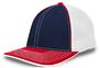 Pacific Headwear Adult (AXS or AS/AM - White/Kelly) 404M Trucker PacFlex Baseball Caps