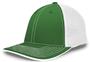 Pacific Headwear Adult (AXS or AS/AM - White/Kelly) 404M Trucker PacFlex Baseball Caps