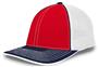 Pacific Headwear Adult (AXS or AS/AM - White/Kelly) 404M Trucker PacFlex Baseball Caps