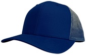 101G Graded Print on White Back Mesh, Adjustable SnapBack Trucker Cap NAVY/NAVY WHITE FADE Primary