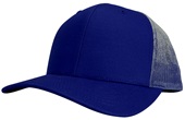 101G Adjustable SnapBack Trucker Cap with Attractive Back Mesh Color Shading ROYAL/ROYAL WHITE FADE Primary