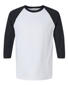 American Apparel Unisex Cvc Raglan T-Shirt 2003CVC WHITE/ BLACK Primary