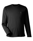 Harriton Unisex Charge Snag And Soil Protect Long-Sleeve T-Shirt M118L BLACK Primary