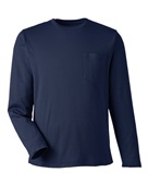 Harriton Unisex Charge Snag And Soil Protect Long-Sleeve T-Shirt M118L DARK NAVY Primary