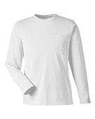 Harriton Unisex Charge Snag And Soil Protect Long-Sleeve T-Shirt M118L WHITE Primary