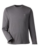 Harriton Unisex Charge Snag And Soil Protect Long-Sleeve T-Shirt M118L DARK CHARCOAL Primary
