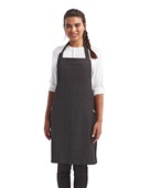 Artisan Collection By Reprime Unisex Regenerate Sustainable Bib Apron RP122 BLACK DENIM Primary