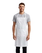 Artisan Collection By Reprime Unisex 'Colours' Sustainable Pocket Bib Apron RP154 WHITE Primary