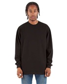 Shaka Wear Adult 7.5 Oz., Max Heavyweight Long-Sleeve T-Shirt SHMHLS BLACK Primary