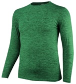 Ultra-Comfortable " Enhanced-Heather" Cooling Long Sleeve Crew T Shirt