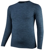 Ultra-Comfortable " Enhanced-Heather" Cooling Long Sleeve Crew T Shirt