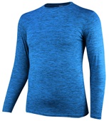 Ultra-Comfortable " Enhanced-Heather" Cooling Long Sleeve Crew T Shirt