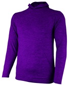 Ultra-Comfortable " Enhanced-Heather" Kangaroo-Pocket Hooded Heavy T Shirt