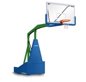 Porter 1135 Competition Portable Manual Backstop Basketball 8' Extension Royal Pad/Color Frame