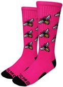 HONEY BEES - Cute Novelty Fun Design Crew-Socks (1-Pair)