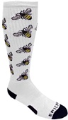 HONEY BEES - Cute Novelty Fun Design Knee-High Socks (1-Pair)