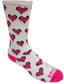 LITTLE HEARTS - Cute Novelty Fun Design Crew-Socks (1-Pair)