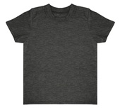 Royal Apparel Toddler Blend Short Sleeve Coverstitch Neck Tee 17068 HEATHER SMOKE Primary