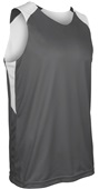 Swish Adult Youth Reversible Basketball Jerseys Outside: CHARCOAL/WHITE, Inside: WHITE/CHARCOAL Primary