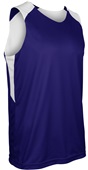 Swish Adult Youth Reversible Basketball Jerseys Outside: PURPLE/WHITE, Inside: WHITE/PURPLE Primary