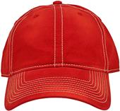 Enzyme Washed, Slide Buckle Closure Canvas Cap (Red or Cardinal)