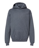 Gildan Youth Softstyle Midweight Fleece Hooded Sweatshirt SF500B DARK HEATHER Primary