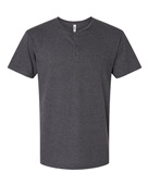 American Apparel Unisex Cvc Henley T-Shirt 2004CVC HEATHER CHARCOAL Primary