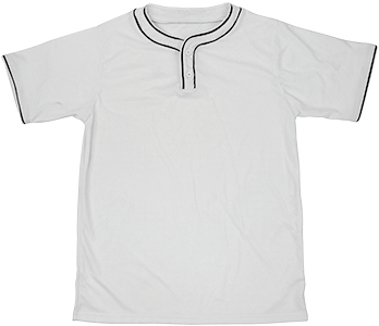 Martin Moisture Wicking 2 Button Placket Shirts WHITE/BLACK 