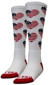 AMERICA HEARTBEAT - Cute Novelty Fun Design Knee-High-Socks (1-Pair)