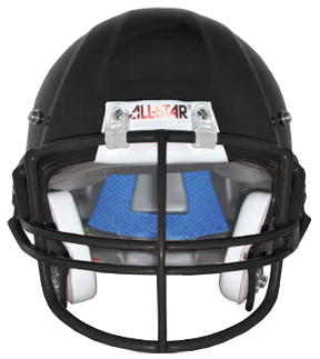 LARGE ALL-STAR (Y14UR) WHITE FOOTBALL HELMET buy + GRAY IBAR FACE MASK YOUTH LARGE