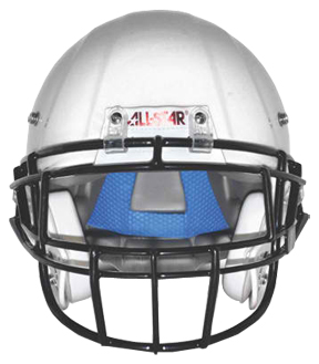 LARGE order ALL-STAR (Y14UR) WHITE FOOTBALL HELMET + GRAY IBAR FACE MASK YOUTH LARGE