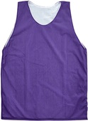 Martin Sports Reversible Lacrosse Mesh Tank Tops Outside: PURPLE, Inside: WHITE Primary
