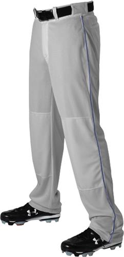 Pantalon De Baseball Jeunesse Alleson Athletics – Blanc, Taille M, Tuyauterie Bleue
