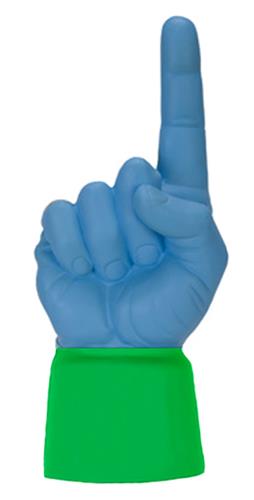 KELLY GREEN JERSEY / LIGHT BLUE HAND