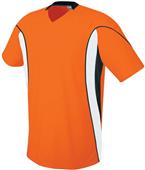 High Five Adult & Youth HELIX Soccer Jerseys ORANGE/WHITE/BLACK Primary