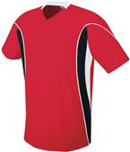 High Five Adult & Youth HELIX Soccer Jerseys SCARLET/BLACK/WHITE Primary