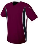 High Five Adult & Youth HELIX Soccer Jerseys MAROON/BLACK/WHITE Primary
