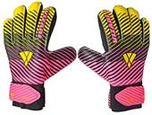 Saturn F.P. Goalkeeper Gloves W/ Finger Support-Pink/Yellow