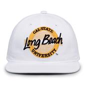 G220 The Game Cal State Long Beach 49ers White Retro Circle Throwback Cap