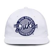 G220 The Game Duke Blue Devils White Retro Circle Throwback Cap