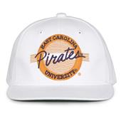 G220 The Game East Carolina Pirates White Retro Circle Throwback Cap