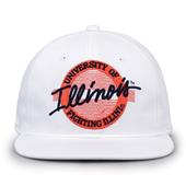 G220 The Game Illinois Fighting Illini White Retro Circle Throwback Cap