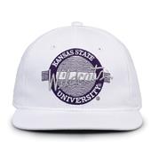 G220 The Game Kansas State Wildcats White Retro Circle Throwback Cap