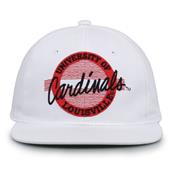 G220 The Game Louisville Cardinals White Retro Circle Throwback Cap