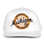 G220 The Game Michigan Wolverines White Retro Circle Throwback Cap